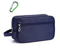 1 Trousse de Toilette pour Homme et 1 Mousqueton, Grande capacité de Voyage, séparation sèche et Humide, Sac de Rangement Portable Peut accrocher des Trousses de Maquillage légères