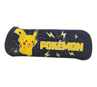 1 Trousse Fourre-Tout Rond POKEMON - Dimension 22 x 7,5 cm - Fermeture Zippée - 1 Compartiment