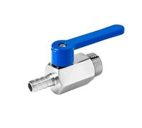 1 tuyau cannelé de 7 mm, 8 mm, 10 mm, 12 mm, 14 mm, 16 mm, robinet à boisseau sphérique en acier inoxydable 304, long manche (BSP1I4 femelle-8 mm)