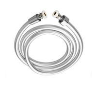1 tuyau flexible anti-enroulement,5/2 m haute pression GI/2 interface universelle en PVC for pommeau de douche à main, d'extension robinet(PVC 1.5m)