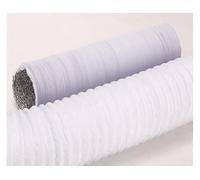 1 tuyau flexible en feuille d'aluminium PVC blanc - 160 mm de diamètre, tuyau d'évacuation pour chauffage, ventilation, climatisation, sèche-linge et serre (5 m)