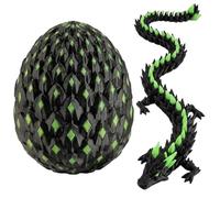 1 œuf de dragon, œuf de dragon avec dragon 3D dans l'œuf | Œuf de dragon de 8,5 cm, dragon en cristal de 22 cm, objet de collection fantaisie, décoration pour la maison et le bureau