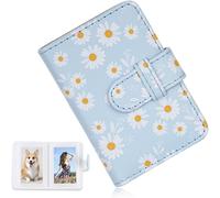 1 Une Album Photo De Poche 360 Pour Mini 12 11 9 8+ 8 99 40 Appareil Photo Instantané, Pour Les Photos Instantanées Snap/Pic-300/Z2300/Socialmatic Et Les Imprimantes Zip(Marguerite Bleue)[L403]