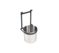 (1 Unite) Porte-couverts de cuisine, avec seau chromé, à accrocher, acier, gris anthracite.