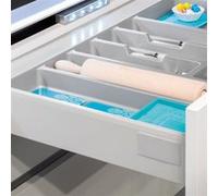 Emuca - Range-couverts recoupable - Plastique gris - 336 x 482 mm