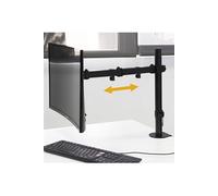 (1 Unite) Support ecran pc 13 à 32 pouces pour table, inclinaison et rotatif à 360°, jusqu'à 8 kg, MAX VESA 75x75mm-100x100mm, acier, noir. Peint en noir G