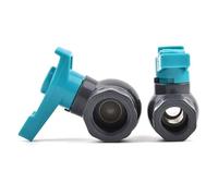 1 vanne à bille en PVC, filetage mâle 1/2" à 2", femelle, for l'arrosage de jardin, pelouse, aquarium ou bassin à poissons. Interrupteur et contrôleur d'eau.(3I4 Inch)