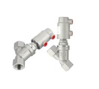 1 vanne à siège incliné pneumatique en Y DN10 DN15 en acier inoxydable 304(Type-A DN15 90C)