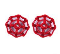 1 vanne de porte à poignée de robinet, volant rond rouge, remplacement de valve, valve de poignée de robinet pour robinet 6 mm, 7 mm, 8 mm (7 mm)