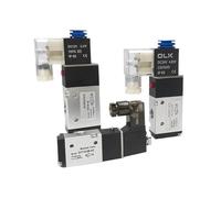 1 vanne électromagnétique pneumatique 3V110-06/210-08/310-10NC/NO 3 voies 2 positions Contrôle directionnel de l'air DC12 V DC24 V AC 220 V (3V310-10-NC, AC24 V)