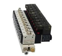 1 vanne solénoïde de station collecteur 3V210-08 3 ports 2 positions Combinaison multi-voies DC12 V 24 V AC 220 V avec électrovannes de montage (DC24 V 4 mm, 8 stations)