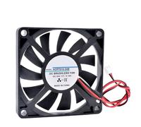 1 ventilateur ACP7010 7 cm 70 mm 70 x 70 x 10 mm DC 5 V 12 V 24 V 2 broches for châssis CPU, alimentation, chargeur, onduleur(5V SLEEVE_FIXED COLOR)
