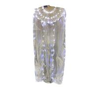1 ventilateur de danse orientale lumineux à LED en polyester soie pour festivals et célébrations