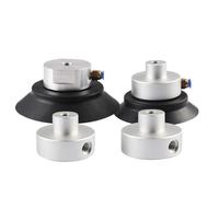 1 ventouse sous vide pour manipulateur PFG-100/120/150/200/250 avec raccord, mandrin à vide, bloc en aluminium, support d'entrée latéral et pneumatique (PFG-120 noir)