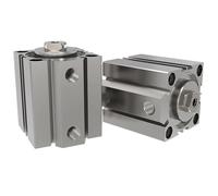 1 vérin pneumatique compact à double action de type SDA, alésage de 25 mm, course de 5/10/15/20/25/30/35/40/45/50/55/60/65/70/75/80 mm(SDA25-15)