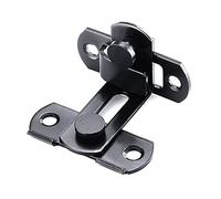 1 verrou de porte coulissant vintage noir à 90° - Serrure robuste en fer forgé for armoires, fenêtres et portes(Smallblack)