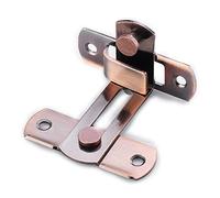 1 verrou de porte coulissant vintage noir à 90° - Serrure robuste en fer forgé for armoires, fenêtres et portes(Smallred patina)