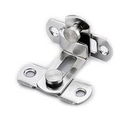 1 verrou de porte coulissant vintage noir à 90° - Serrure robuste en fer forgé for armoires, fenêtres et portes(Smallsilver)