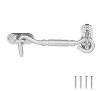 1 verrou de porte de grange, crochet et œillets en acier inoxydable massif pour fenêtres, granges, portes coulissantes, double portails, portes de garage, abri, loquets en acier inoxydable massif,