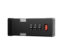 1 verrou réglable de 0 à 5 mm avec mot de passe pour portes de balcon, portes coulissantes et portes coulissantes et mécanisme de boulon rotatif de sécurité avec mot de passe noir (A)