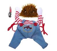 1 vêtement mortel pour chien, perruque et costume d'Halloween pour animal de compagnie, jeu de rôle, vêtements effrayants amusants pour animaux de compagnie