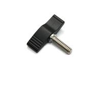1 vis papillon réglable M4 M5 M6 M8 type T/type 7, serrage manuel, poignée en forme de papillon, for rail SLR(T Type Black,M8 x 40mm)