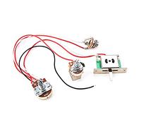 1 volume, 1 contrôle de la tonalité, interrupteur à bascule, 3 voies, 500 K, kit de câblage pour guitare électrique, kit de remplacement par circuit actif préampli