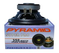 1 woofer Pyramid PW848USX 20 cm 200 mm 8" de diamètre, 175 Watts rms et 350 Watts Max, impédance 8 ohm, Home DJ Disco Party, Suspension Gomme, 1 pièce