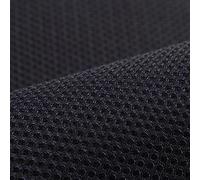 1 x 1,6 m - Tissu en maille pour haut-parleur - Anti-poussière et insonorisé - Fait à la main - Tissu d'ameublement - Filtre acoustique radio - Tissu de protection (noir)