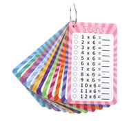 1 x 1 cartes d'apprentissage, jeu de multiplication, rentrée des classes, cadeau dès 5 ans, pour apprendre à calculer (13 feuilles)