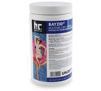 1x 1 kg Galets de chlore multifonction 200g 5en1 Bayzid® en pot de 1 KG