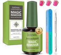 1 X 15 Ml Gel Nail Polish Remover, Semi-Permanent Nail Polish Remover, Easily Removes Gel Polish In 3-5 Minutes, Nail Polish Remover With Nail Files And Cuticle Scraper