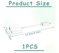 1 X 2-In-1 Headphone Jack Adapter,3.5 Mm Audio Cable-Headphone Jack Converter 3.5 Mm