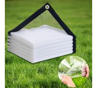 1 X 2 M Transparent Outdoor Waterproof Tarpaulin,100 ¿M Transparent Tarpaulin With Eyelets,Plastic Tarpaulin Protection,Multifunctional Pe Tarpaulin For Greenhouse,Garden,Pergola,Chicken Coop