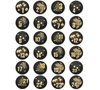 1 x 24 Autocollants Calendrier de l'avent, Autocollants Chiffres pour Calendrier de l'avent, Autocollants pour Calendrier, Chiffres pour Calendrier de l'avent, Sacs en Tissu, Coffrets Cadeaux (1pcs)