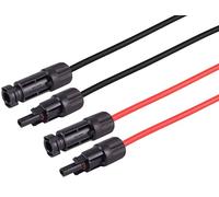 1 x 3,0 m - Kit de câble d'extension PV4 6 mm² Lot de 2 photovoltaïques MC4 compatibles H1Z2Z2-K IEC 62852 IP68 sans halogène résistant aux UV