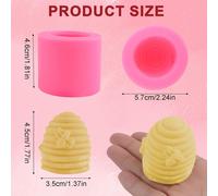 1 X 3d Bee Shape Silicone Mold Cylinder Candle Mold Diy Candle Mold (Bee).[W335]