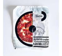 1 x 80 g Jambon Cru Ibérique Pata Negra (Épaule) Emballés sous Vide - Jambon Iberique Tranché à la Main par un Maître Jambonnier - Obtenu à Partir de Porcs de Race Ibérique 50%