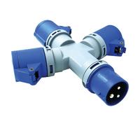 1 X ADAPTATEUR TRIPLE INDUSTRIEL bleu - art.80800