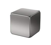 1 x aimant néodyme argenté - Cube magnétique extra fort rectangulaire 20 x 20 x 20 mm - Aimants puissants - Force d'adhérence env. 21 kg
