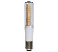 1 x ampoule LED T18 8 W = 65 W/8,5 W = 80 W B15d - Blanc chaud - 3000 K - Intensité variable à 360° - Non variable, Intensité non réglable., 1, B15d