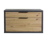 1 X BANQUETTE SIMPLE TIROIR 1 ABATTANT LIGNE SEGNO cm. 35 x 85 x h.52 - chêne/gris