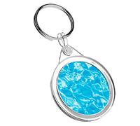 1 x Blue Water Piscine Plage - Porte-clés IR02 Mum Dad Birthday #8805, multicolore, M