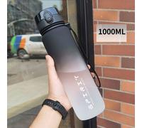 1 x Bouteille d'eau de loisirs de plein air dégradé de 600 / 750 / 1000 ml - Bouchon à rabat étanche, ouverture à un bouton, sangle de transport pratique, matériau en PC - Convient aux passionnés de f