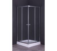 1 X CABINE DE DOUCHE CRISTAL A DEUX PORTES GIADA 70 x 70 cm - H 185