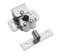 1 x Cabinet Door Catch - Cabinet Latch Hardware, Stable Spring Loaded Door Latch Lock, Double Roller Catch Hardware | Wardrobe Doors Suction Buckle For Furniture, Lockers, Cupboard, Closet