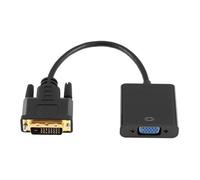1 x câble DVI-D vers VGA, adaptateur actif DVI-D vers VGA, câble convertisseur, câble moniteur, pour carte graphique PC