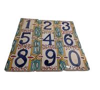 1 x carrelage marocain zellige numéro de maison | numéro 3 | trois | 10 cm