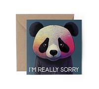 1 x carte de vœux - I'm Really Sorry Panda Bear Apology Cute Art Gift #0027