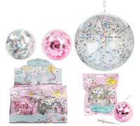 1 x CATICORN ballon de confettis à gonfler - diamètre env. 50cm, 1 parmi 2 variantes